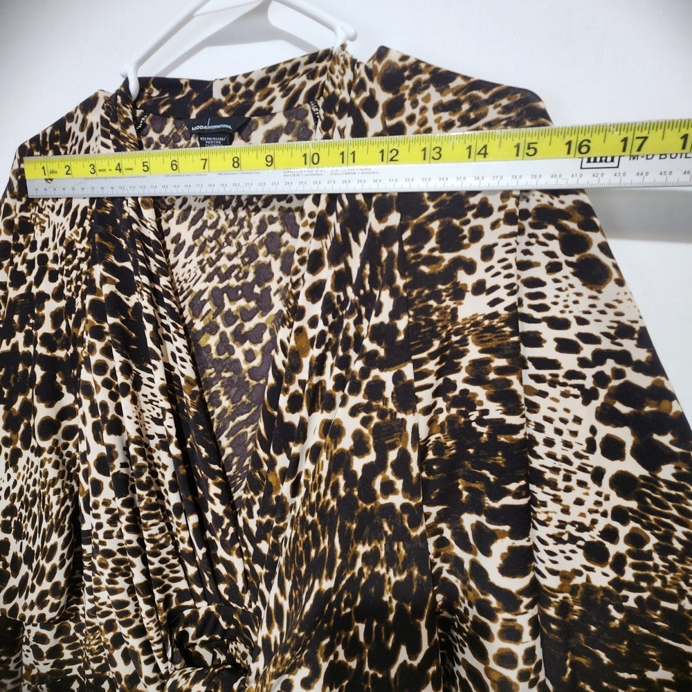 Moda‎ International Women's Cheetah Print Elegant Dress Size L - Picture 3 of 7